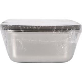 Fiambrera hermética rectangular de acero inoxidable Quttin 600 ml (12 Unidades) Fiambrera hermética rectangular de acero inoxidable Quttin 600 ml (12 Unidades)