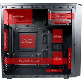 LC-Power LC-2017MB-ON Micro Torre PC Negra, micro ATX/Mini-ITX, para Gaming