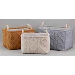 DKD Home Decor Cesta Alpino de Poliéster, Set de 3, Beige, Gris y Mostaza, 32 x 27 x 42 cm Precio: 52.78999979. SKU: S3039162