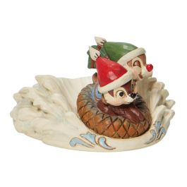 Enesco Figura Disney Chip & Dale de Resina de Piedra, 5.5 cm, Hecho a Mano