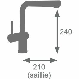 Edouard Rousseau AAAQX09912 Mezclador de lavabo SQUARE Ducha extraíble Cromo