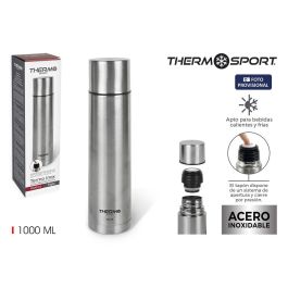 Termo de Viaje ThermoSport Acero Inoxidable 1 L (6 Unidades)