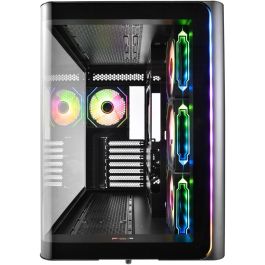 FSP Caja Torre Midi M580-BA ARGB TG Negra ATX, micro ATX, Mini-ITX con Panel de Vidrio Templado para Gaming