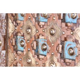 Giner y Colomer Armario Madera de Mango Nogal y Gris Envejecido 2 Puertas 180 cm