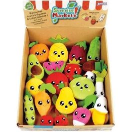 Lote de 18 bolsas sorpresa - JEMINI - Mercado sorpresa - Peluche de fruta o verdura +/- 10 cm, pegatinas y tarjetas de memoria Precio: 60.5. SKU: B1AFPTEY42
