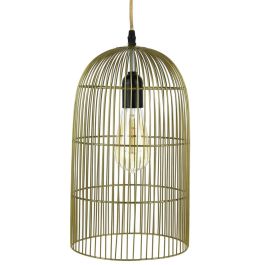 Home Deco Light Lámpara Colgante Jaula Champán Decoración Hogar Moderna 20 cm