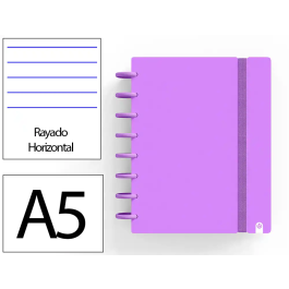 Carchivo Cuaderno Ingeniox Foam A5 80 Hojas Rayado Horizontal Violeta Precio: 9.5900002. SKU: B17DQMEA9X