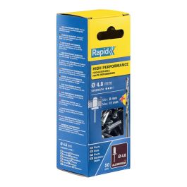 Rapid Blister 50 remaches aluminio Ø4.8x14mm + broca 5000389 para metal, guardabarros, revestimientos Precio: 7.79000057. SKU: S7918124
