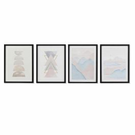 Cuadro Scandi DKD Home Decor Rosa Azul 3 x 40 x 30 cm (4 Unidades) Precio: 17.78999959. SKU: B14BQW5PFV