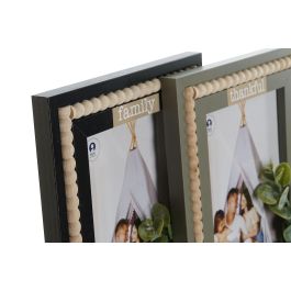 Marco Foto 13X18 Scandi DKD Home Decor Verde Negro 2 x 24 x 19 cm (12 Unidades)