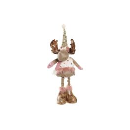 Figura Navidad Fantasia DKD Home Decor Rosa Blanco 17 x 50 x 15 cm (2 Unidades)