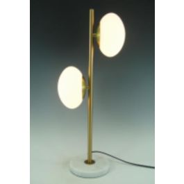 DKD Home Decor Lámpara Sobremesa Moderno de Mármol y Cristal 20 x 58 x 20 cm