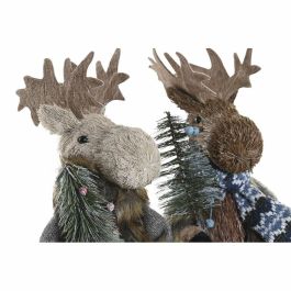 Figura Navidad Alpina DKD Home Decor Natural Beige 16 x 35 x 15 cm (2 Unidades) Figura Navidad Alpina DKD Home Decor Natural Beige 16 x 35 x 15 cm (2 Unidades)