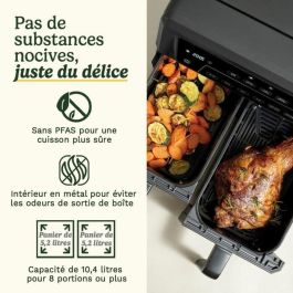 Cuisinart AFD10XBLE Freidora de Aire con Tanque Doble, 10.4 L, 2400 W, Negra