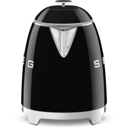 Smeg KLF05BLEU Mini Hervidor de Agua Negro, 0,8 L, 1400 W, Acero Inoxidable