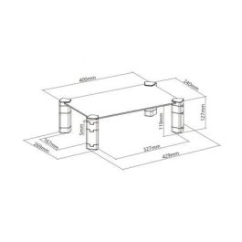 Aisens Soporte Elevador de Cristal Templado para Monitor y Portátil hasta 32 Pulgadas, 20kg de Carga Máxima, Negro Aisens Soporte Elevador de Cristal Templado para Monitor y Portátil hasta 32 Pulgadas, 20kg de Carga Máxima, Negro