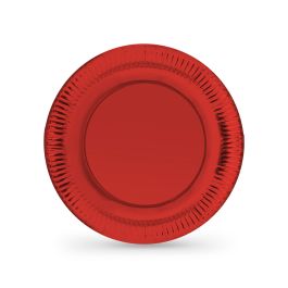 Set de 10 platos de cartón rojo 23 cm Algon (18 Unidades) Set de 10 platos de cartón rojo 23 cm Algon (18 Unidades)