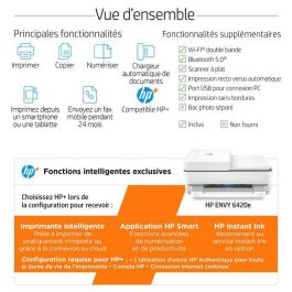HP ENVY 6420e Impresora Multifunción Inyección Tinta Térmica WiFi Bluetooth ADF HP+ 4800x1200ppp 10ppm A4