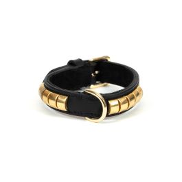 Gloria Collar Duna para Perro de Piel Acolchada con Triple Capa, Negro, 35 x 2 cm - Gran Confort y Durabilidad