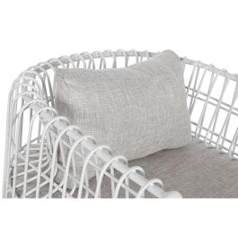 Butaca Home ESPRIT Blanco Metal 76 x 66 x 65 cm