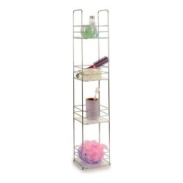 Estantería Metal Cuadrada 4 Pisos Berilo 16x86x16 cm, Metal Cromado, Plata (6 Unidades) Estantería Metal Cuadrada 4 Pisos Berilo 16x86x16 cm, Metal Cromado, Plata (6 Unidades)
