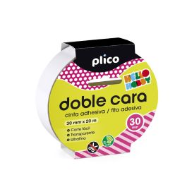 Cinta Adhesiva Plico Doble Cara 20 Mt X 30 mm