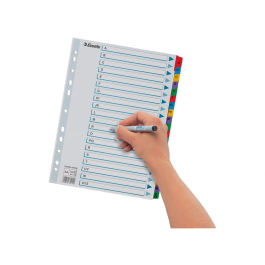Esselte Separador Alfabetico A-Z Cartulina Mylar Multitaladro DIN A4