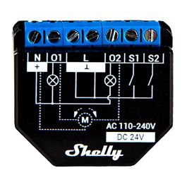 Shelly Módulo switch Wi-Fi BT Plus 2PM