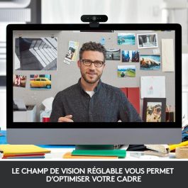 Logitech 960-001194 Webcam Brio Stream 4K HD Enfoque Automático HDR Micrófonos Cancelación Ruido Windows Hello