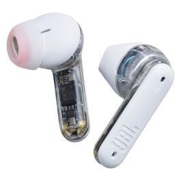 JBL Tune Flex True Wireless Auriculares Intrauditivos con Cancelación Activa de Ruido (ANC), Bluetooth 5.2, IPX4, Blanco Fantasma