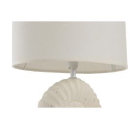 DKD Home Decor Lampara Sobremesa Mediterraneo Crudo Blanco 21 x 37 x 31 cm