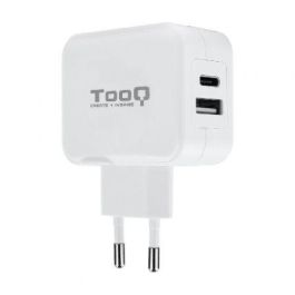 TooQ TQWC-2SC02WT Cargador de Pared USB Tipo-C y USB A 27W Blanco
