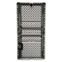 Mesa plegable 120 cm 4 personas con recubrimiento en polvo en tubos de acero uso interior y exterior