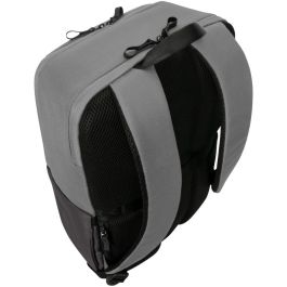 Targus Sagano Mochila para Portátil 15.6" Negro, Gris con Múltiples Bolsillos, Material Reciclado y Protección contra Lluvia