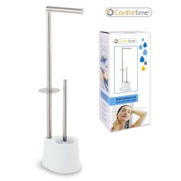 Confortime Portarrollos C/Escobillero Acero 12.5 x 33 x 16.3 cm Precio: 39.49999988. SKU: S2202480