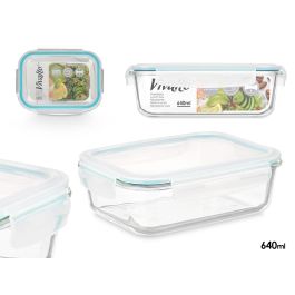 Vivalto Fiambrera Borosilicato Hermética 640 ml 17.7x6.5x13.2 cm (Set de 24)