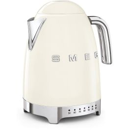 SMEG Tetera KLF04CREU, Estilo 50s, Crema, 1.7 L, 2400 W, Temperatura Regulable