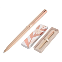 Belius Boligrafo Rose Aluminio Beige Claro Oro Rosa Tinta Azul Caja Diseño Elegante Precio: 9.5900002. SKU: B1KDTN2E65