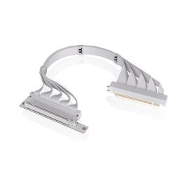 Thermaltake AC-077-CO6OTN-C1 Cable Extensor Riser PCIe 4.0 400mm (4 m) 90 Grados, Doble Angular, Blanco Snow, para Tarjeta de Video