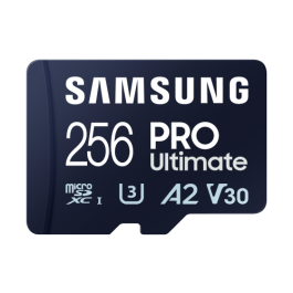 Samsung MB-MY256SA/WW Tarjeta de Memoria microSDXC PRO Ultimate 256GB U3 V30 A2 200MB/s Lectura 130MB/s Escritura con Adaptador Precio: 37.6899996. SKU: B1FFSFX59A
