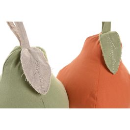 DKD Home Decor Sujetapuertas Shabby Naranja Verde Poliéster 16 x 18 x 17 cm (6 Unidades)