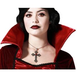 Collar Cruz Plateada Estilo Gótico para Disfraces de Halloween y Cosplay Precio: 1.7182. SKU: B1E9ABMAR6