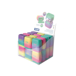 Milan Afilalápices Compact Sunset Doble con Depósito C-Surtidos Expositor 24 Ud