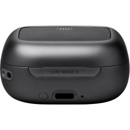 JBL Live Beam 3 Auriculares Inalámbricos con Bluetooth, Negro, IP55, 9h Batería, Resistente al Polvo y Agua