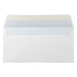 Liderpapel Sobre Blanco Din Americano N.2 110x220mm Tira Silicona Open System Caja 500 Unidades