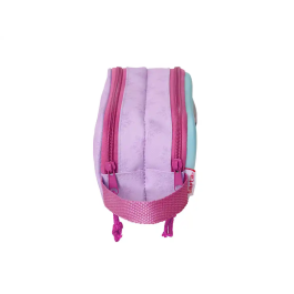 SAFTA Portatodo 3D Frozen Disney Doble 21x6x8cm con Dos Compartimentos Separados y Asa de Mano