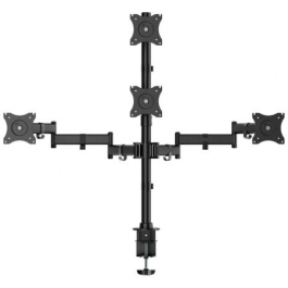Aisens DT27TSR-379 Soporte de Mesa para 4 Monitores TV, Giratorio, Inclinable, 8kg, 13-27", VESA 100x100, Negro Aisens DT27TSR-379 Soporte de Mesa para 4 Monitores TV, Giratorio, Inclinable, 8kg, 13-27", VESA 100x100, Negro
