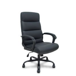 Piqueras y Crespo Sillón de dirección ergonómico Opti545 similpiel negro base metálica 545BSP840