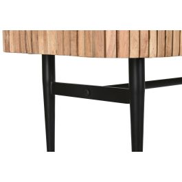 DKD Home Decor Buffet Moderno Listones Marmol Negro Natural Acacia y Marmol 170x40x80 cm