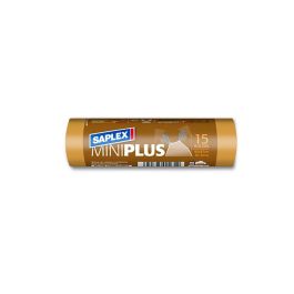 Saplex Bolsa de basura miniplus, 10 Litros, Medidas 45 x 47 cm, Pack de 15 Unidades